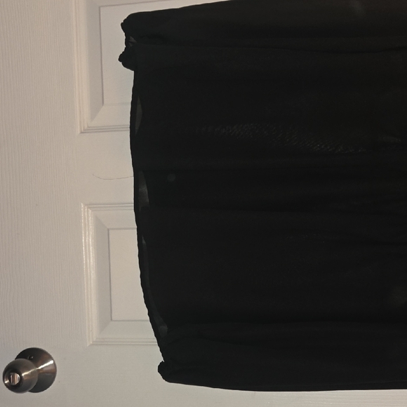 George Elegant Black Ruffle Top - Picture 6 of 6